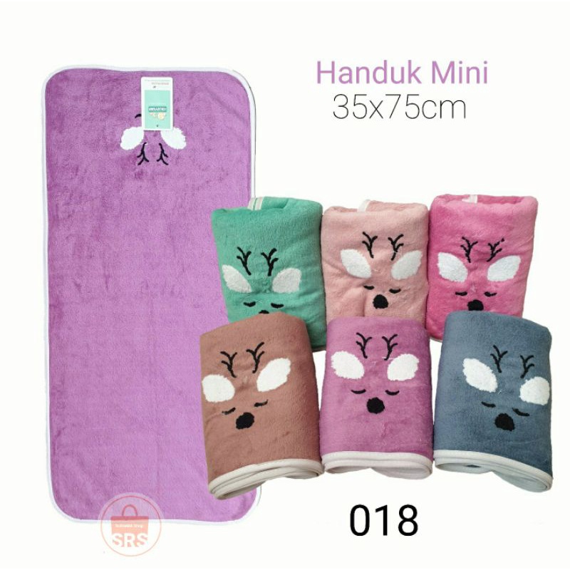 Handuk Animal Bordir 100x50cm Handuk Bayi Microfiber Lembut 35x75 cm | Handuk Sport | Handuk Kulit Sensitive Lembut