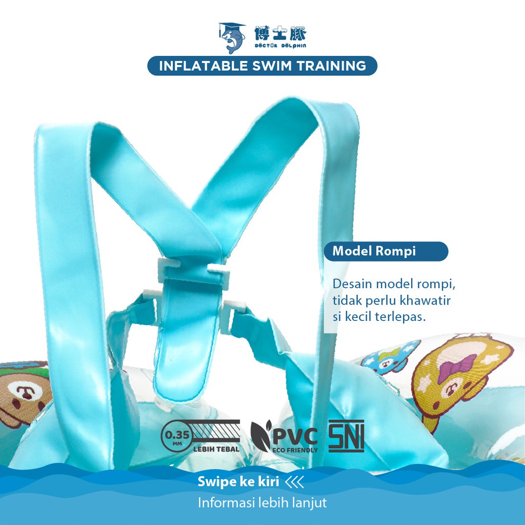 Doctor Dolphin Inflatable Swim Training / Ban Renang Bayi / Pelampung Bayi / Pelampung Renang Bayi (Tersedia varian warna)