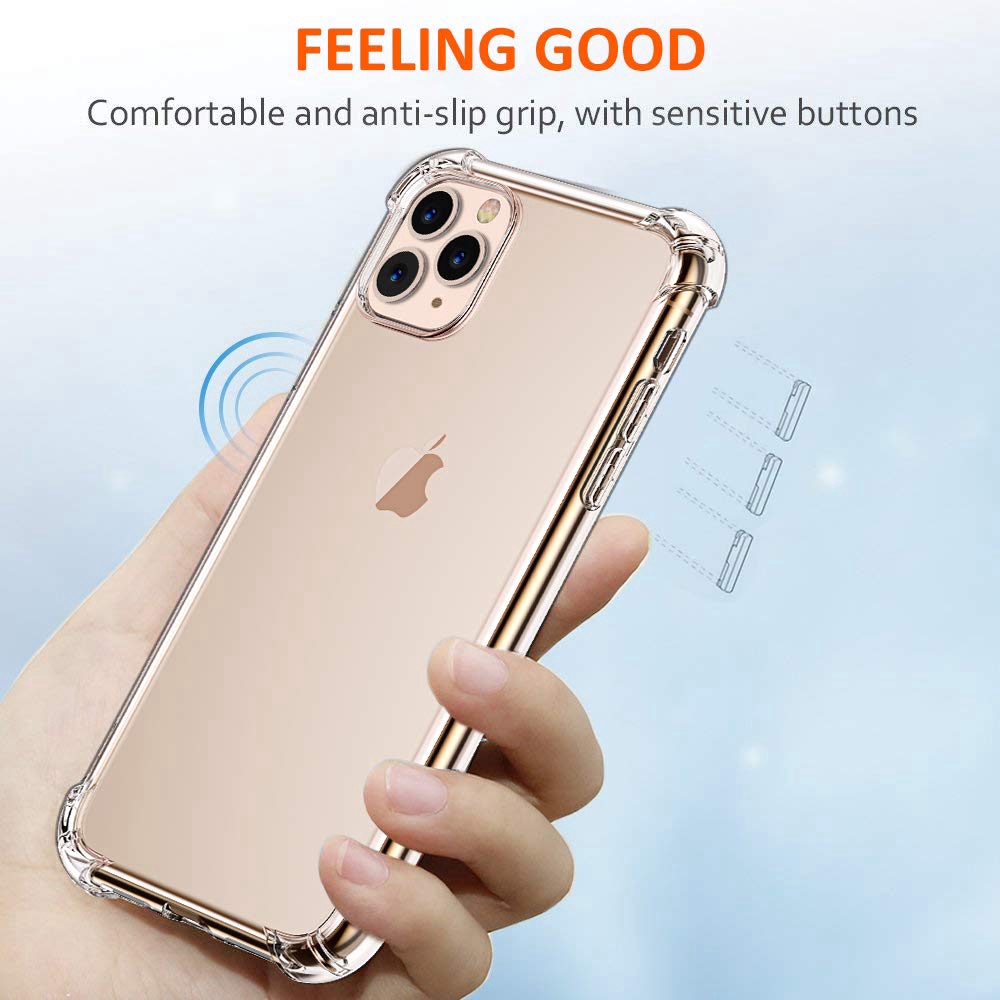 Soft Case TPU Bening Transparan Slim Fleksibel Shockproof untuk iPhone 11 Pro