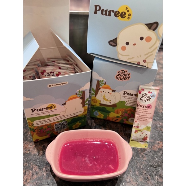 Puree to Go, Instant Puree Powder Sachet for Sugar Glider &amp; Other Pet