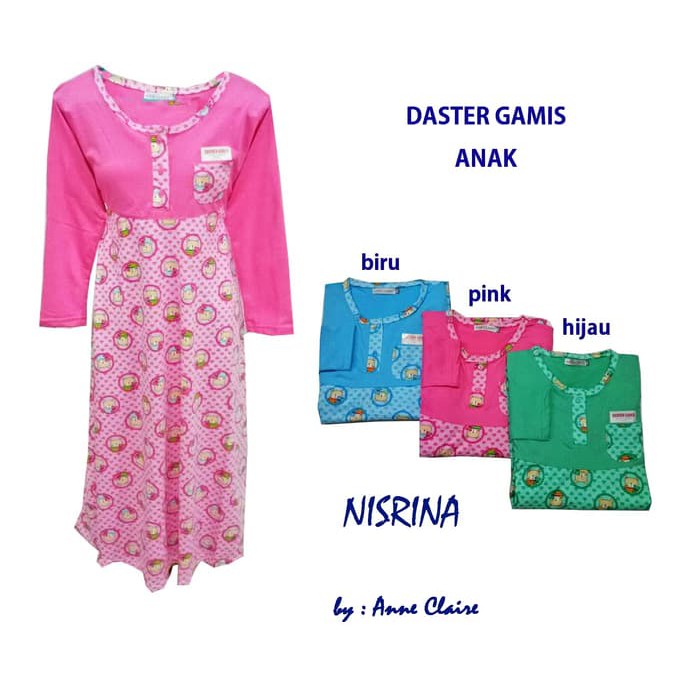NISRINA Gamis Anak Cewek/Baju Muslim / Dress Murah Anne Claire.
