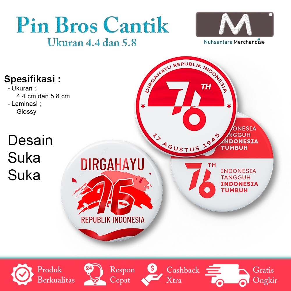 Cetak PIN Bross Custom 58mm Termurah PIN Bros Souvenir 58mm-5