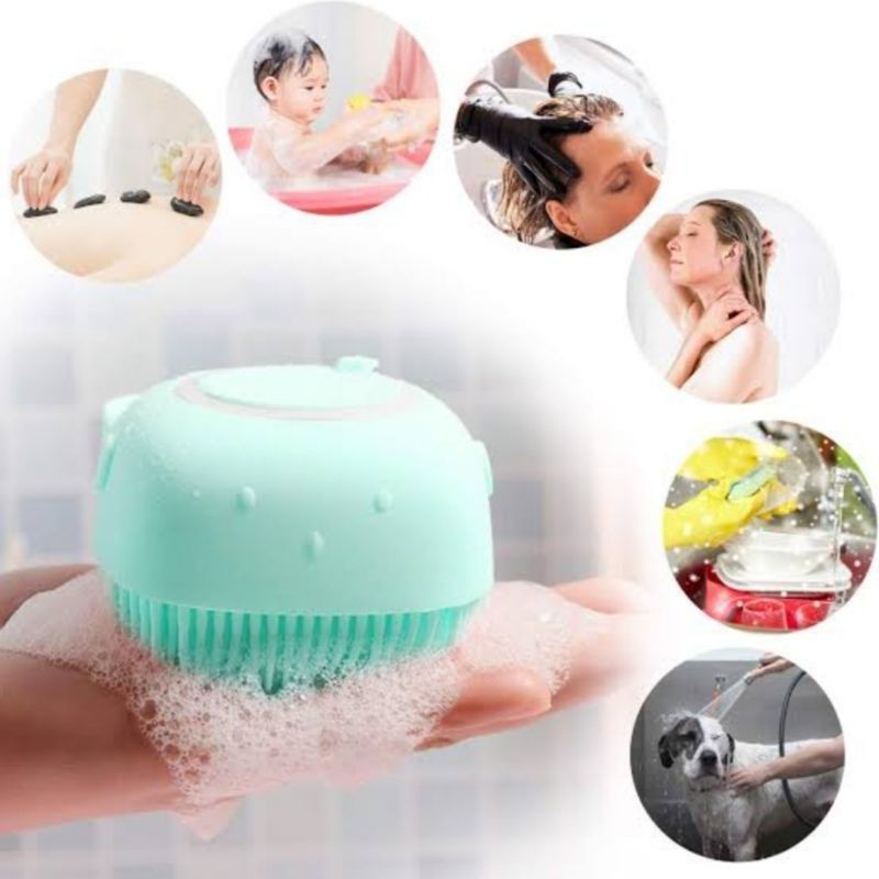 Sikat Mandi Dispenser refill soap / Sikat mandi silikon s1