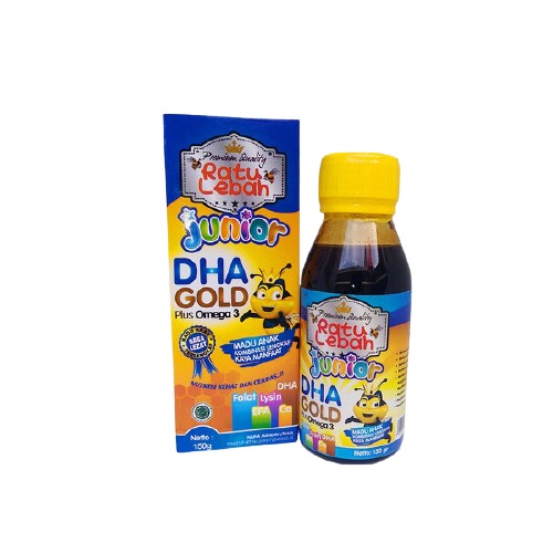 

Madu Anak Junior Ratu Lebah DHA Gold Plus Omega 3 Obat Herbal Kids Origianl 100%