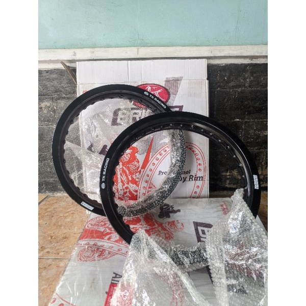 Velg TK Racing 250 - 215 Ring 14 sepasang  Black glosy