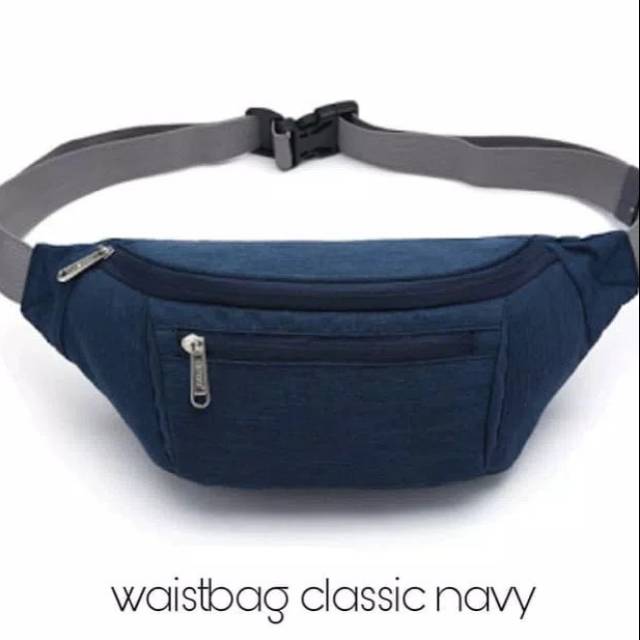Tas Selempang Waist Bag Classic Distro Polos GF