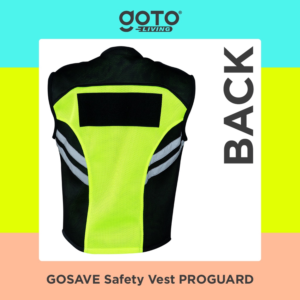 (Best Offer) Gosave PROGUARD Rompi Proyek Vest Safety Inspector Scotlight Jaring