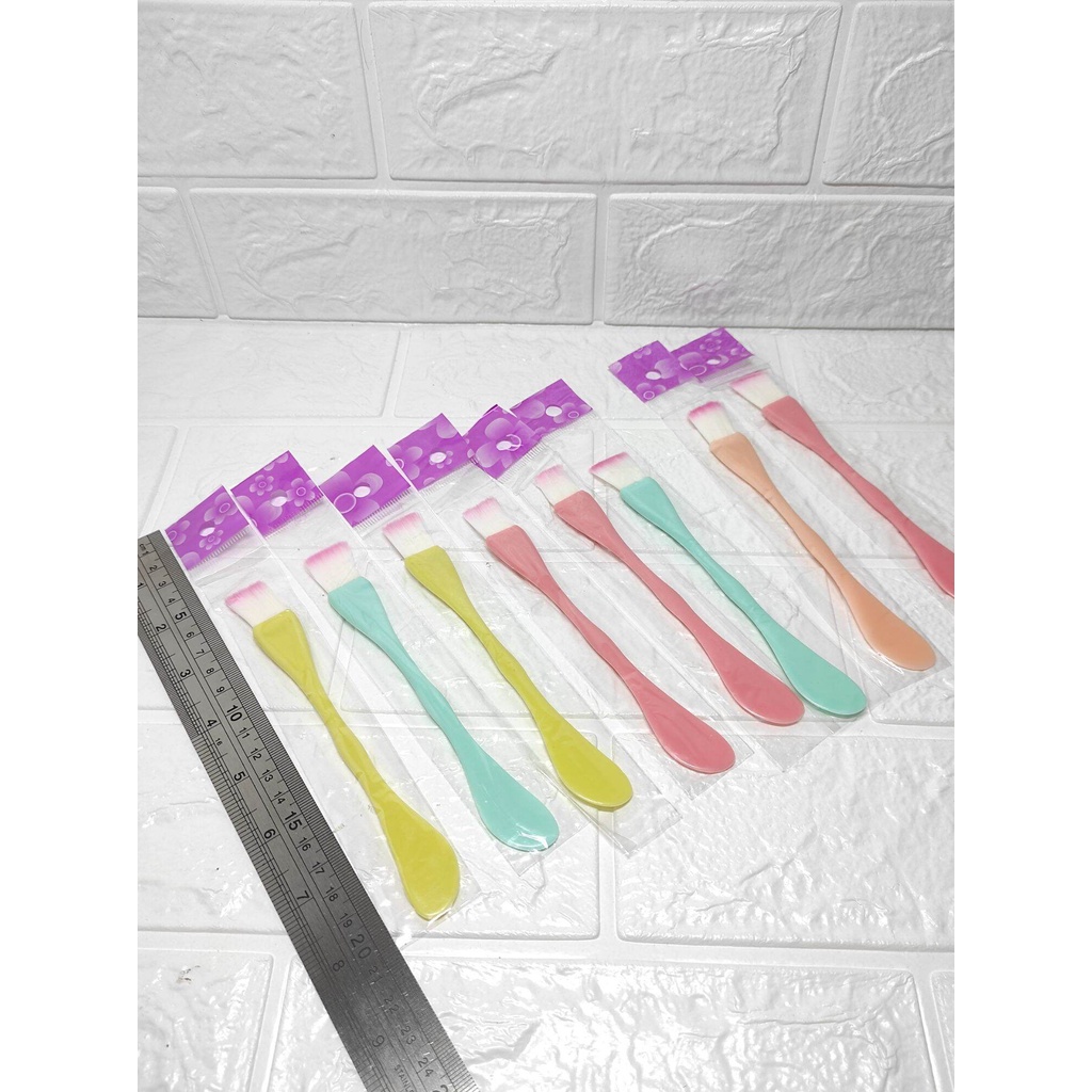 12 pcs kuas masker 2 in1 spatula