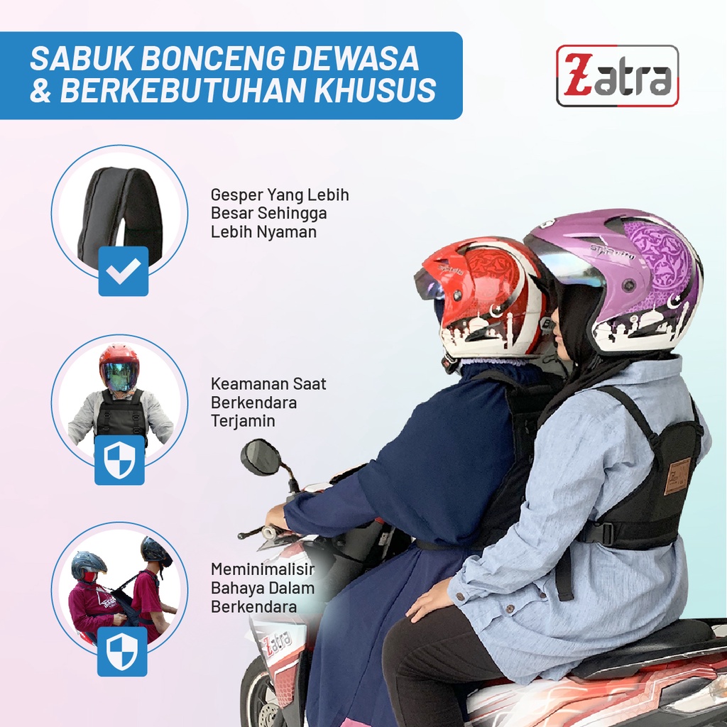 ZATRA DESAIN TERBARU SABUK BONCENG DEWASA LANSIA ATAU ANAK 10th KEATAS