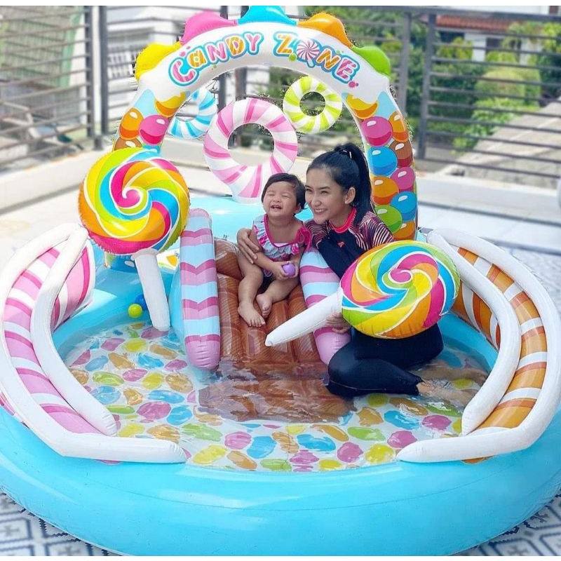 Kolam Perosotan INTEX original KOLAM RENANG MANDI ANAK MAINAN KADO HADIAH ANAK KOLAM POMPA Prosotan