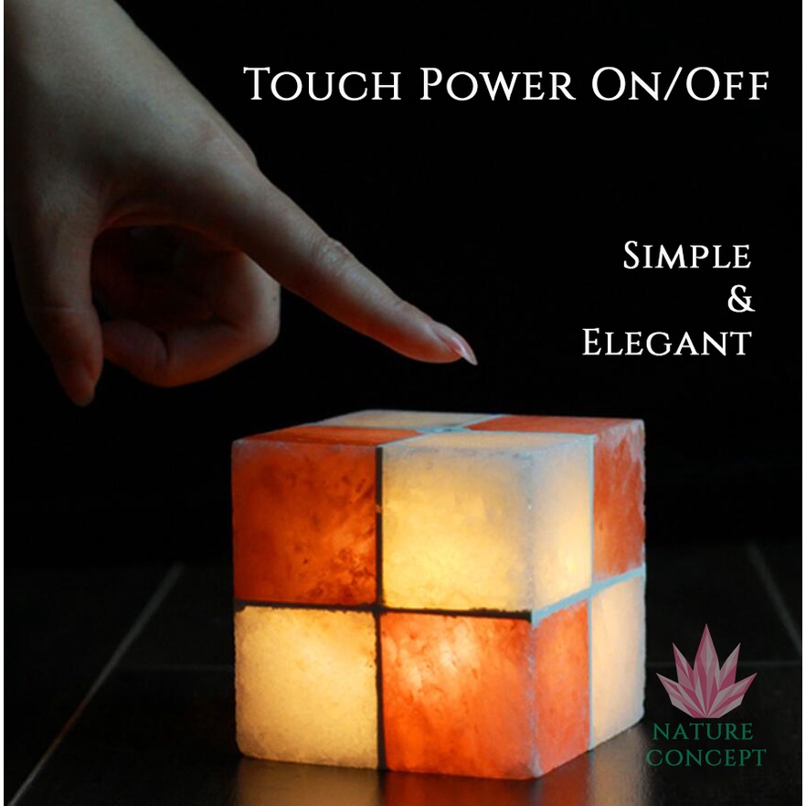 Rubic Shape Salt Lamp Lampu Garam Himalaya Rubik perfect for gift