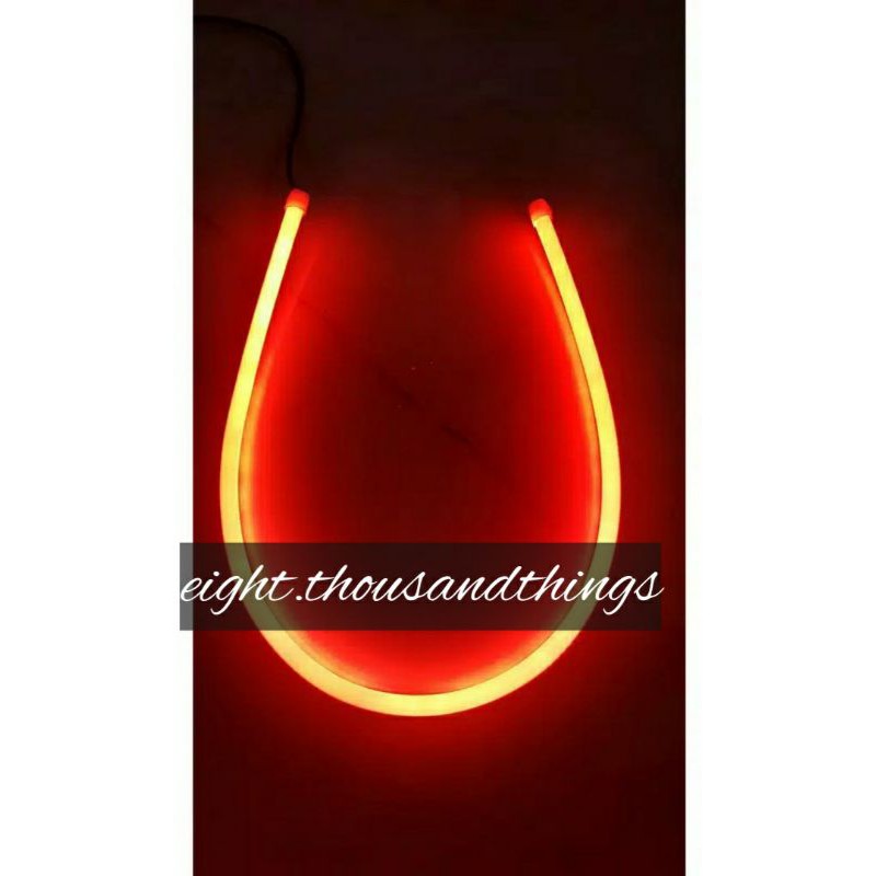 Led DRL Flexible 60cm Lampu alis Neon Motor Mobil Warna Warni Diam dan Flash Universal Murah