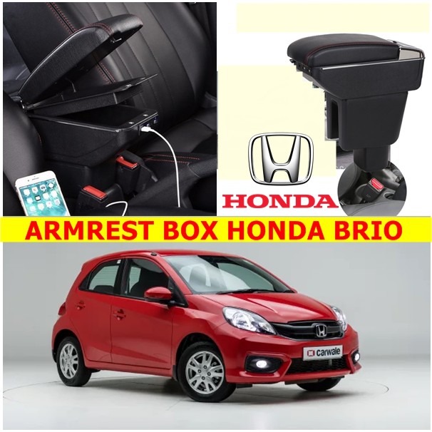 Arm Rest Box Kotak Alas Lengan HONDA BRIO dual stack 7 Port USB Charger