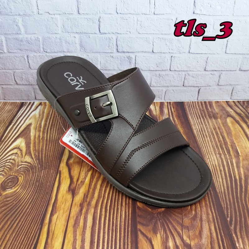 Sandal Pria Slop Carvil Jacksen 02/03 Terbaru 38-44 Sandal Selop Casual Original