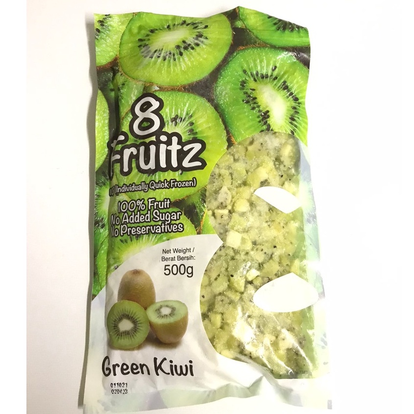 8 Fruitz IQF Green Kiwi IQF / Kiwi Beku 500 gr