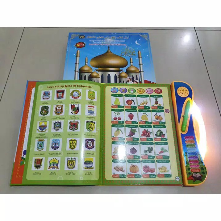E BOOK BUKU PINTAR EDUKASI ANAK 4 BAHASA LAMPU LED