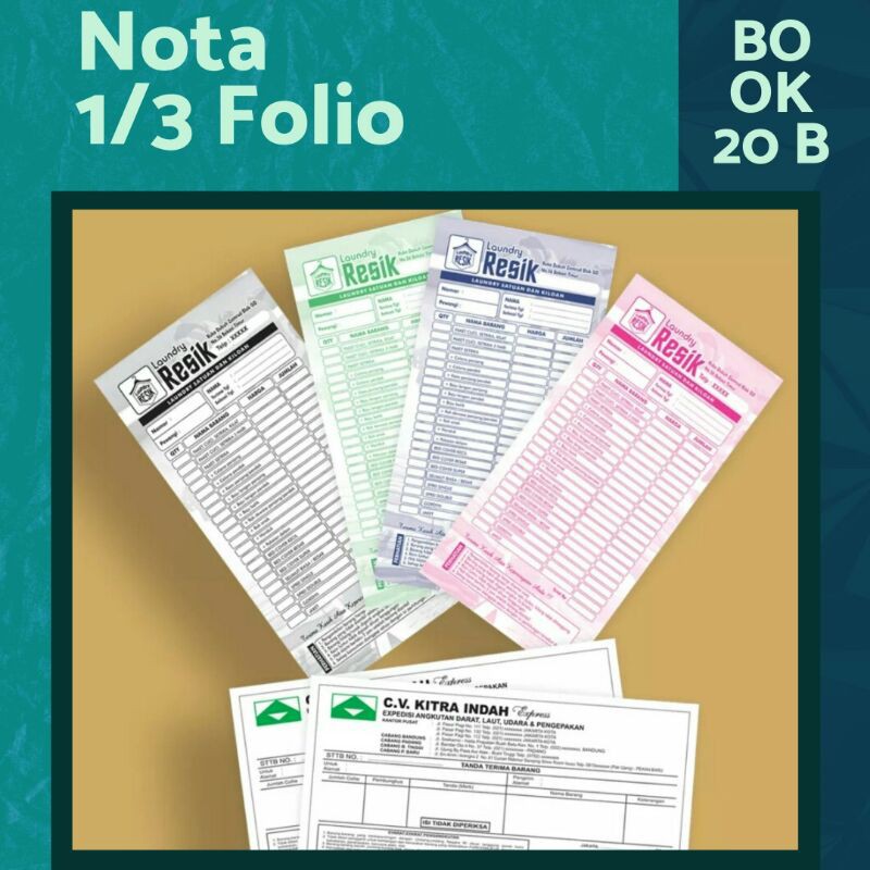 

Cetak Nota 1/3 Folio
