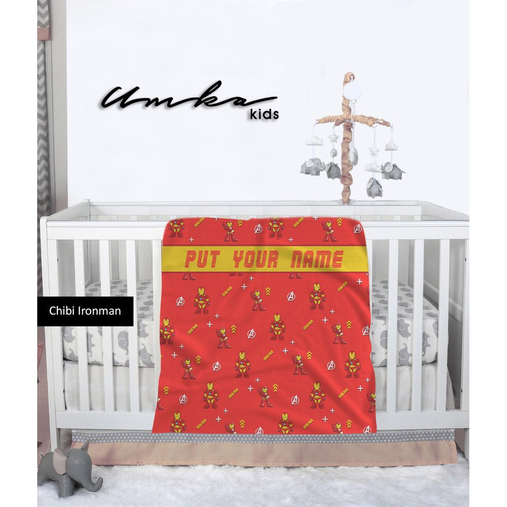 BK CHIBI IRONMAN – BABY BLANKED KIDS, SELIMUT BAYI DAN ANAK UMKACHICK