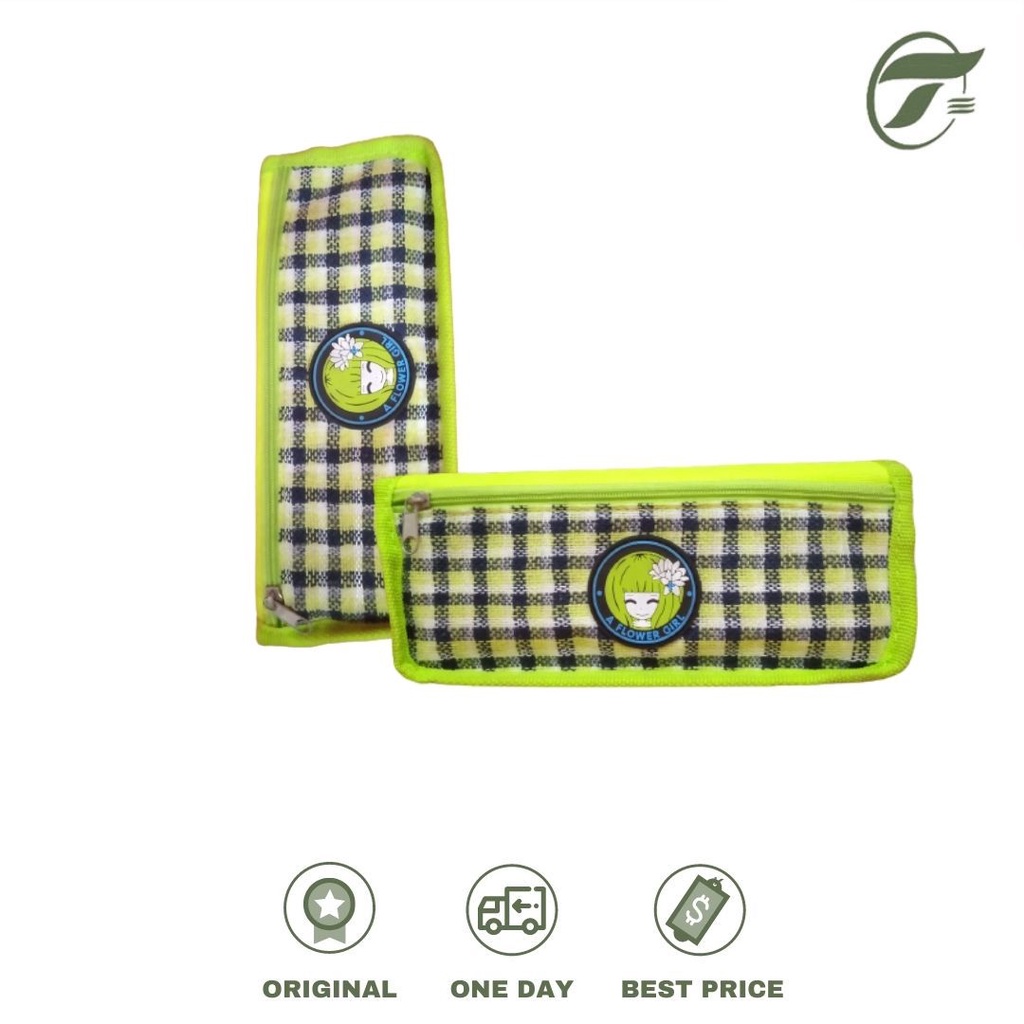 

PENCIL CASE KAIN 2 RESLETING JS-6179 PIN A FLOWER GIRL KARET TIMBUL 21X09X06 BACK TO SCHOOL