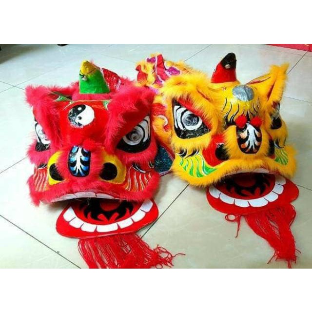 Kepala Barongsai Kostum Anak Barongsai Pesta Pentas Imlek Anak Murah