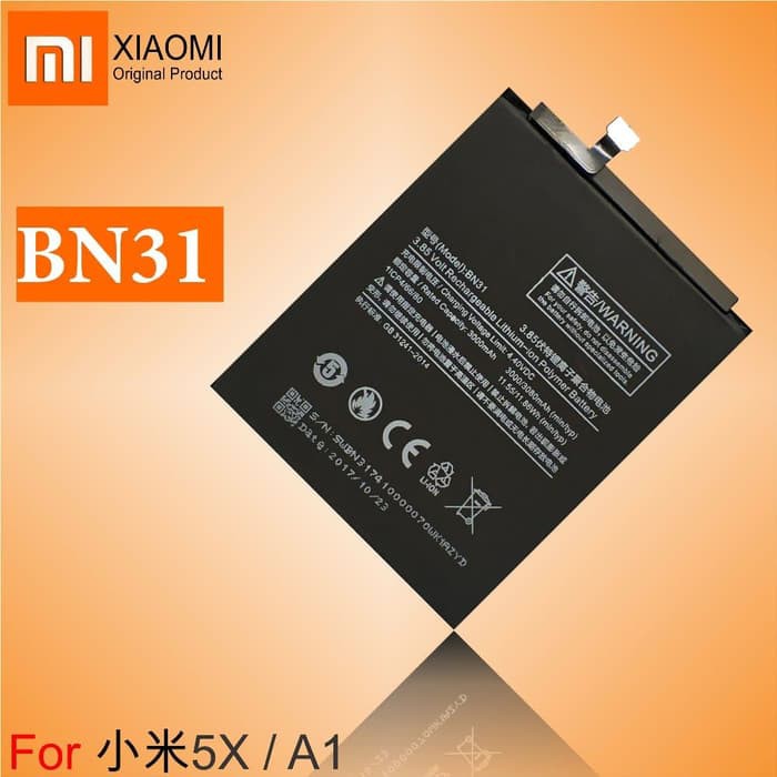 Battery Battrey Batrei Xiaomi BN31  MI5X MI 5X MI A1 Note 5A , 5A Pro Original