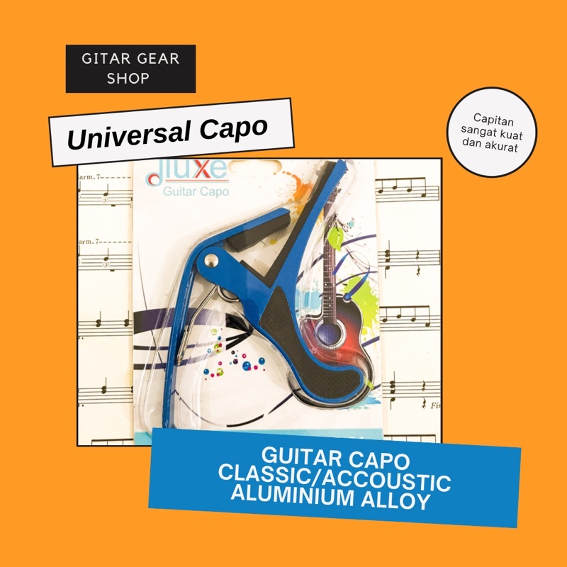 CAPO GITAR BESI KAPO GITAR BESI PENJEPIT GITAR BESI AKSESORIS GITAR AKSESORIS GITAR AKUSTIK AKSESORIS GITAR KLASIK JEPITAN GITAR BAHAN BESI ALUMINIUM ALLOY BLUE