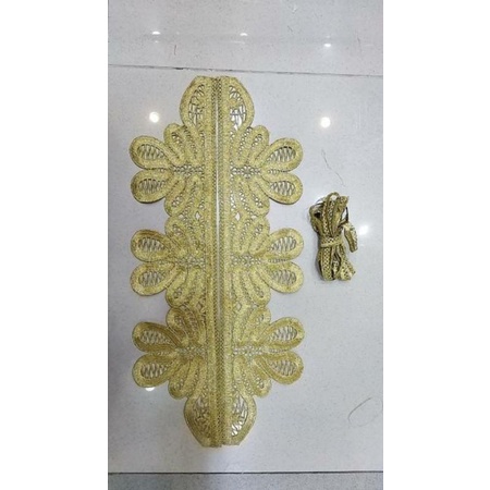 Satu set renda selendang koto gadang bordir panjang 55cm