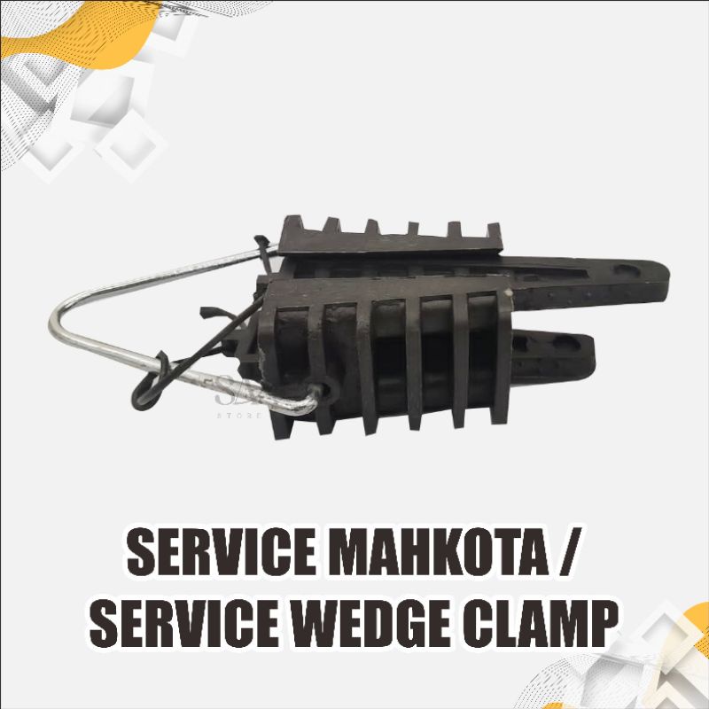 Service Wedge Clamp Tarikan Kabel PLN / Klem Kabel PLN Hitam - L00756