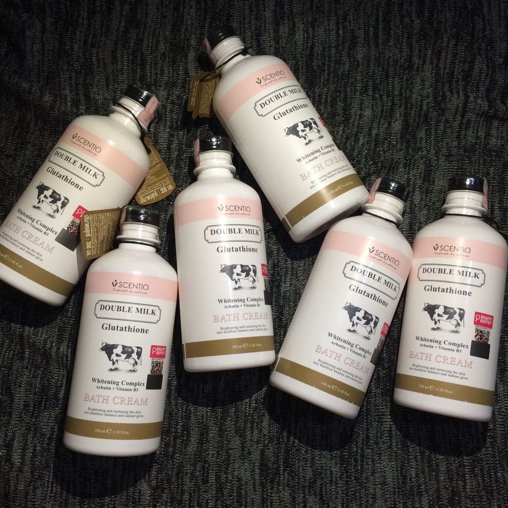 [READY] Scentio Double Milk Triple White Glutathione Bath Cream Beauty Buffet