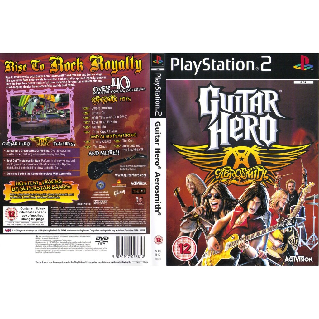DVD Kaset Game PS2 Guitar Hero Aerosmith
