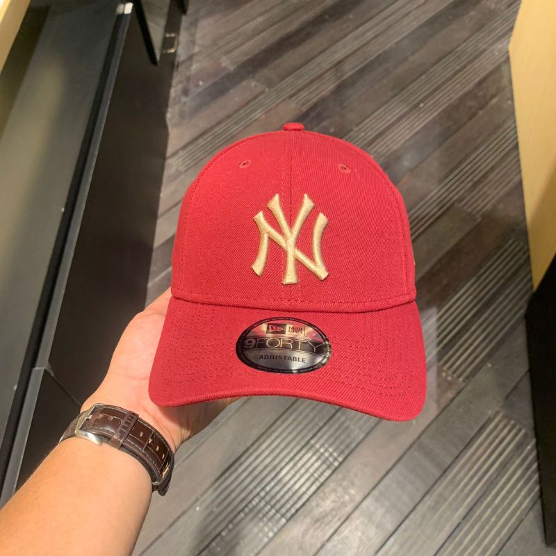 Topi New Era NY Yankees Cap - Red/Gold