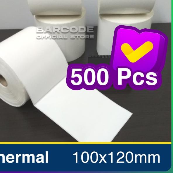 

◌ LABEL BARE 100 X 120 KERTAS STICKER THERMAL 100x120 mm (500pcs) ➧