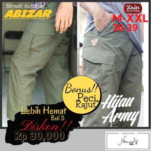 Sirwal Zain Abizar SIZE M - XXL Zain Sirwal Slim Pensil Sirwal Abizar