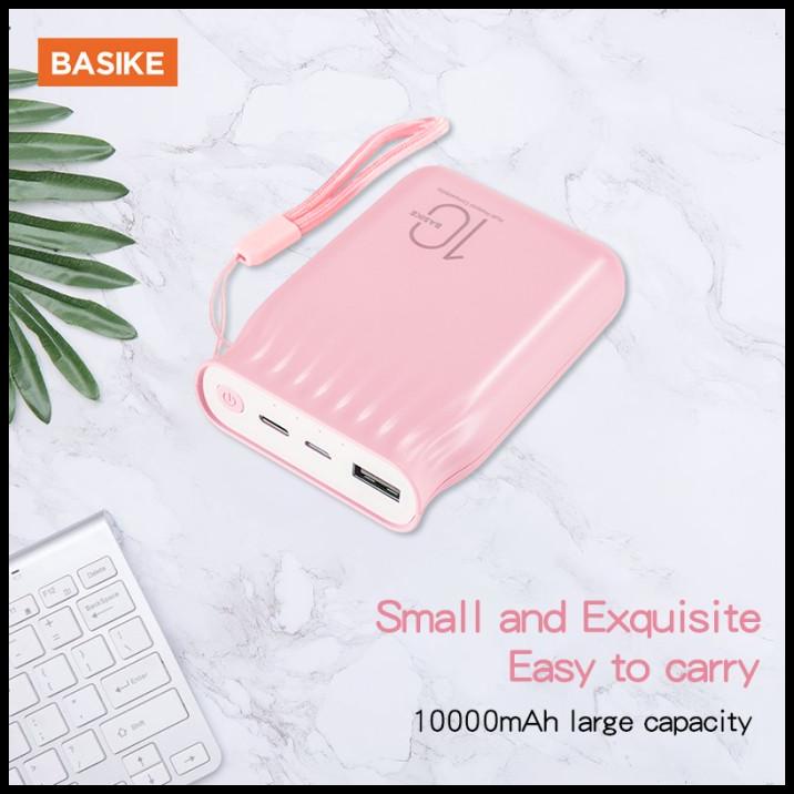 Basike 10000Mah Powerbank Desain Mini Mudah Dibawa