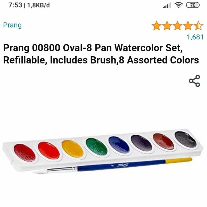 

cat air PRANG Oval Watercolors Washable Paint Set 8 Color 00800 import