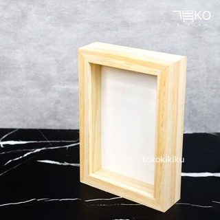 Frame Bingkai Pigura 3D 4R Kayu Natural Coklat Pinus Frame Bingkai Pigura 3D 4R Kayu Natural Coklat Pinus