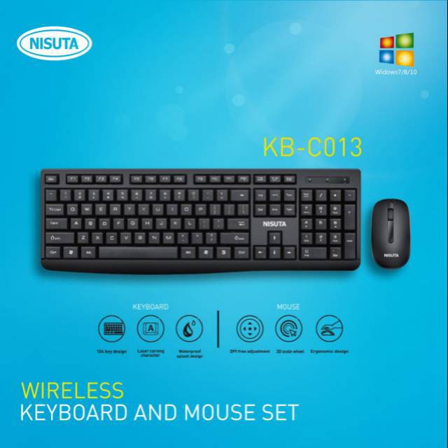 KEYBOARD + MOUSE NISUTA WIRELESS KB - C013