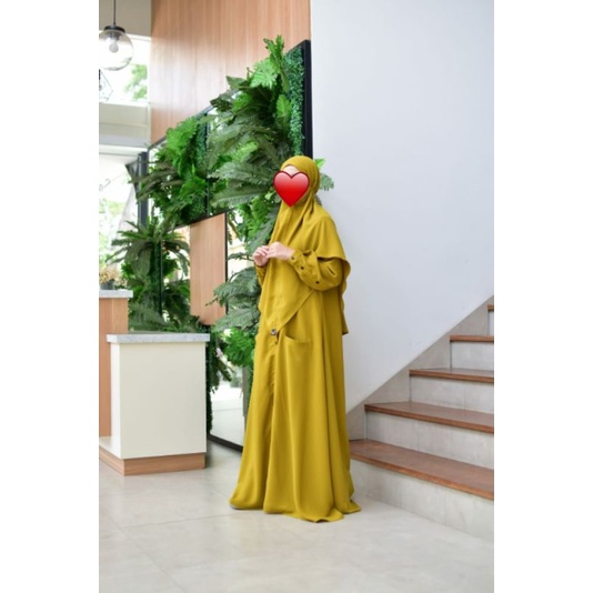 Set Gamis Yoris Caltri | Syari ekonomis | Gamis kancing