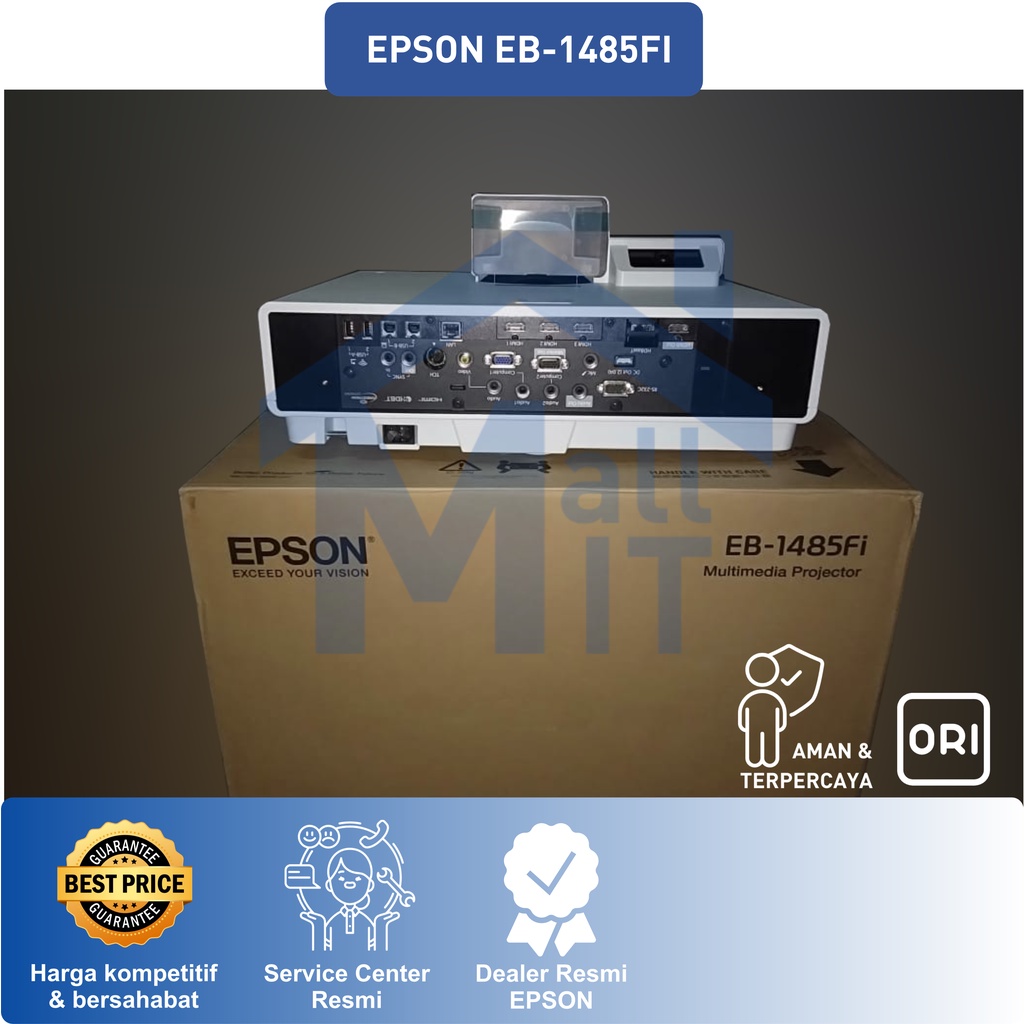 (PACKING KAYU) PROYEKTOR EPSON INTERAKTIF EB-1485FI EB1485FI EB 1485FI INTERACTIVE