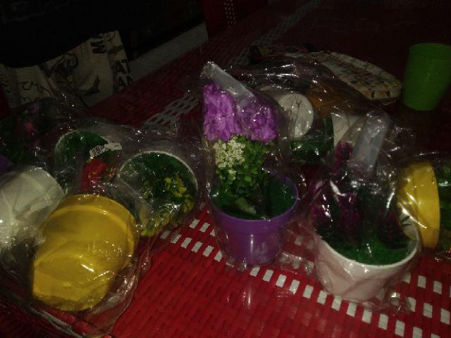 Set Pot + Bunga Hias Rumput Bunga Palsu Bunga Plastik Rumput Artifisial  Hiasan Rumah Shabby Lover
