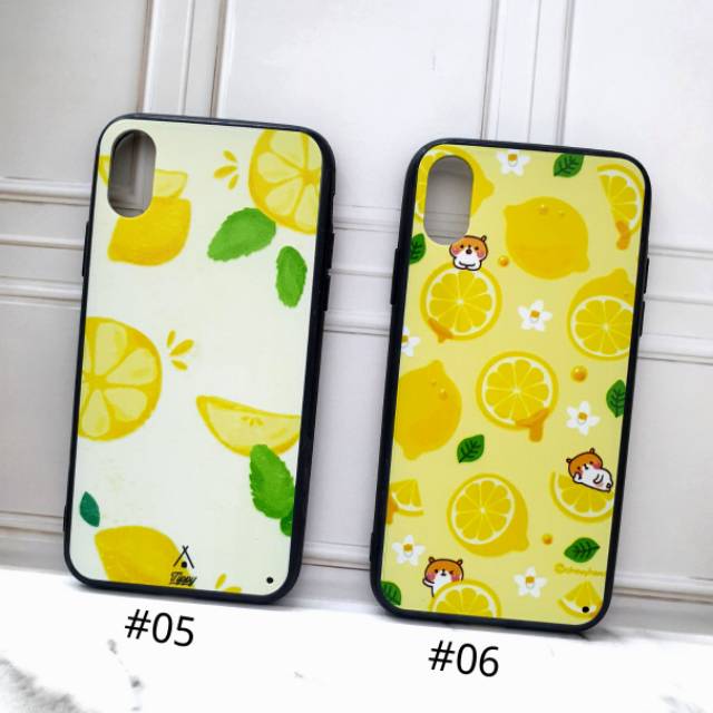 SAMSUNG A6 A6 PLUS J1 ACE J110 J3 2015 16 J5 2015 J4 J6 2018 - FRUIT Soft Hard Case Emboss UV Glossy