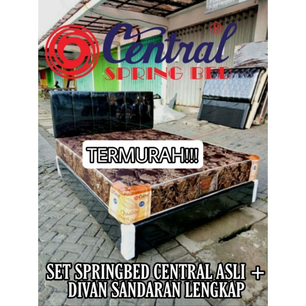 KASUR SPRINGBED CENTRAL FULLSET (Divan Sandaran)