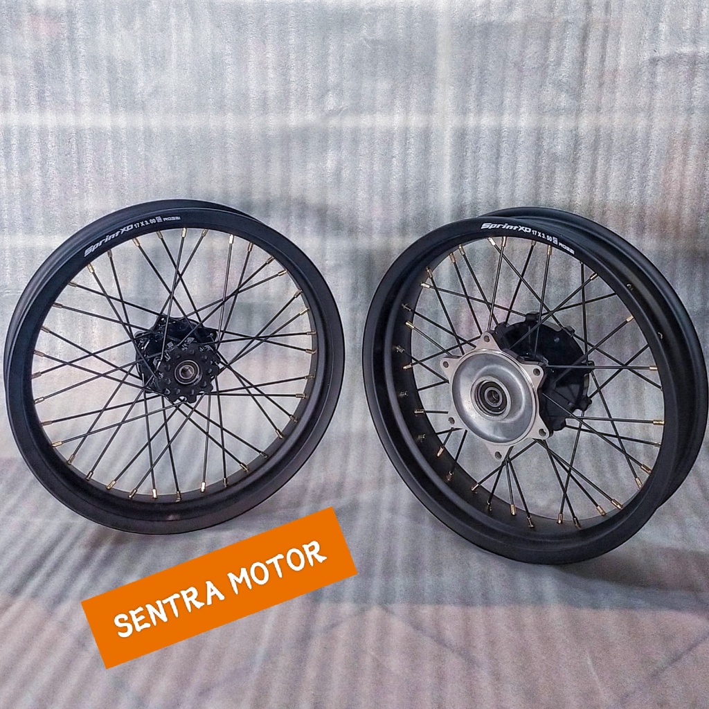 Paket Velg Supermoto CRF 150L 300-350 Ring 17 - Wheelset CRF 150L Supermoto Tanpa Ban