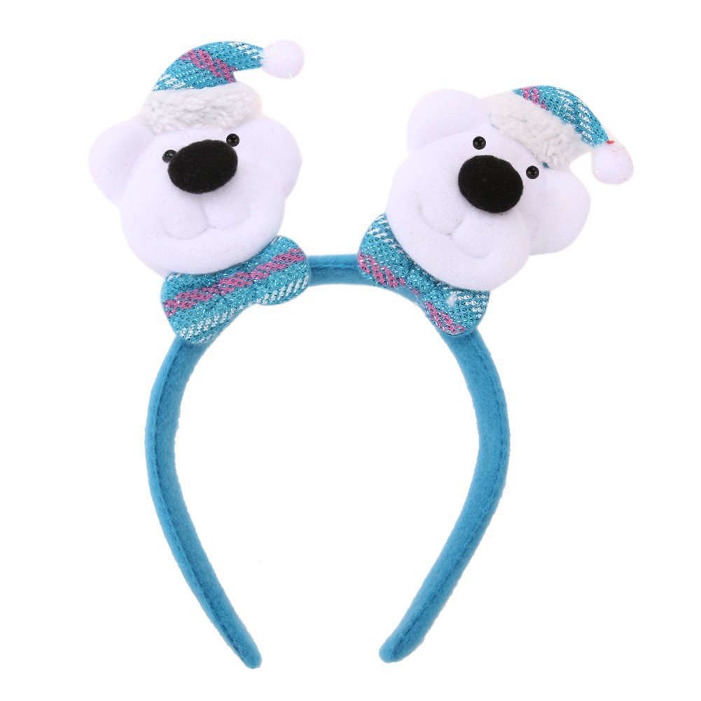 Aksesori Menyala Ikat Rambut Natal Berkedip Gambar Kartun