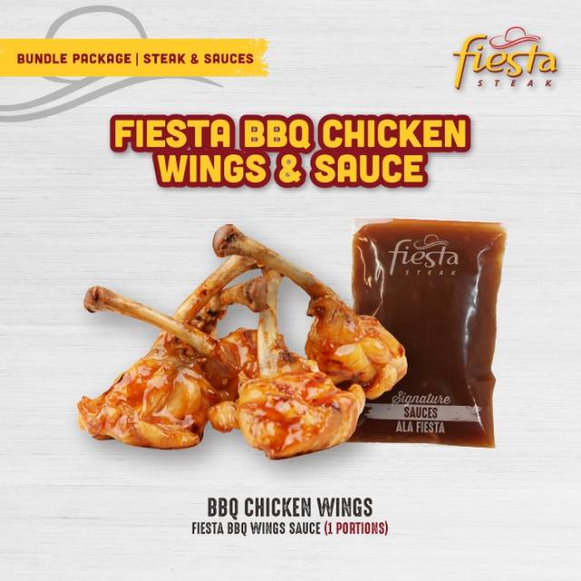 

Fiesta Steak BBQ Chicken Wings with Saos BBQ Wings - Sayap Ayam Frozen