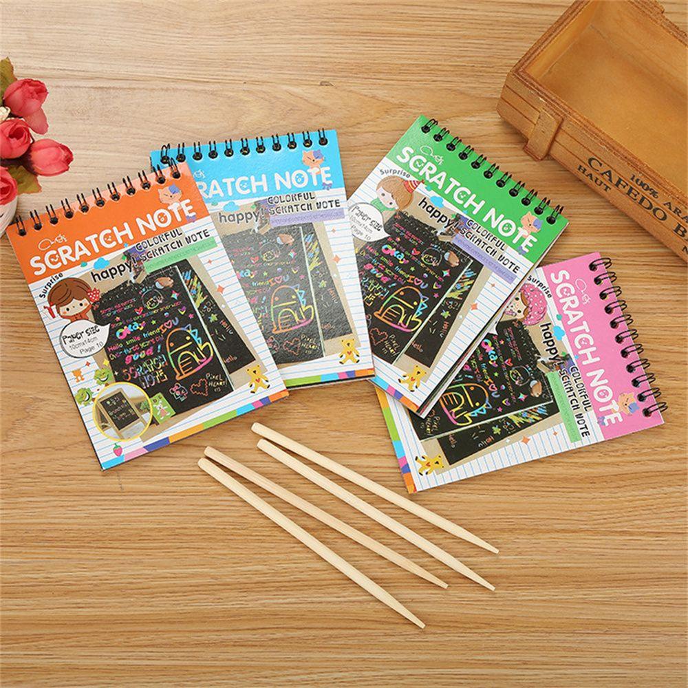 Mxbeauty Mainan Menggambar Hadiah Untuk Anak-Anak Warna DIY Edukasi Dini Seni Lukisan Kertas Magic Drawing Toys Coil Scratch Painting