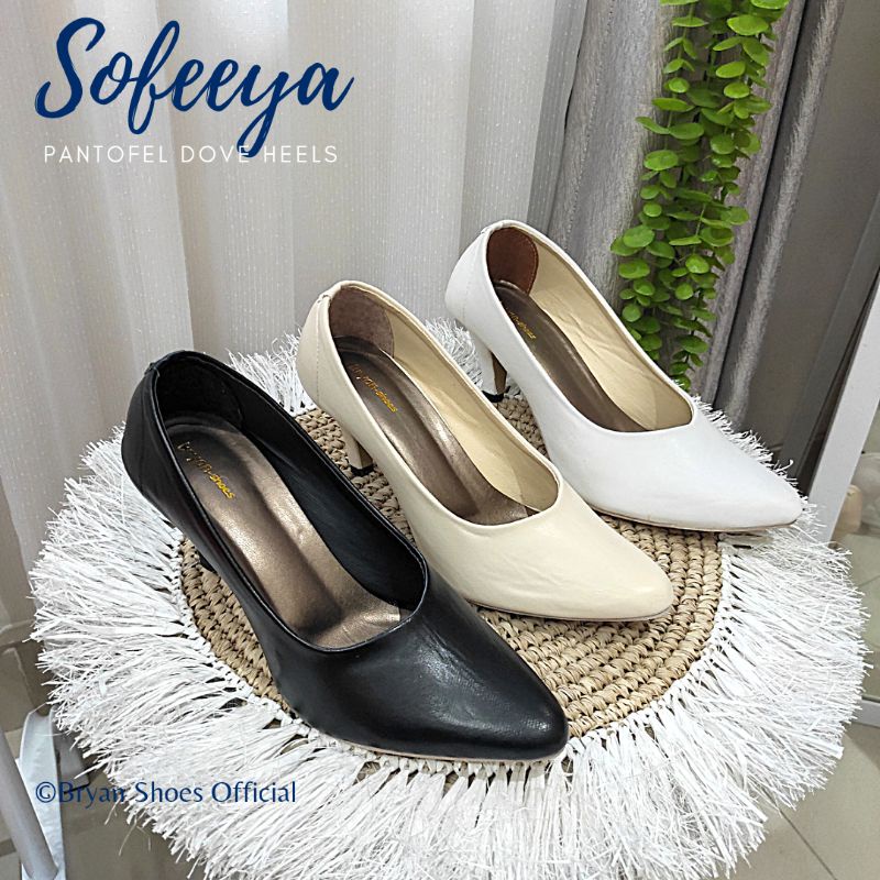 Bryan Sofeeya Pantofel Heels 5cm Dove Polos Formal Kantor Bigsize Oversize Jumbo 36-40 41 42 43