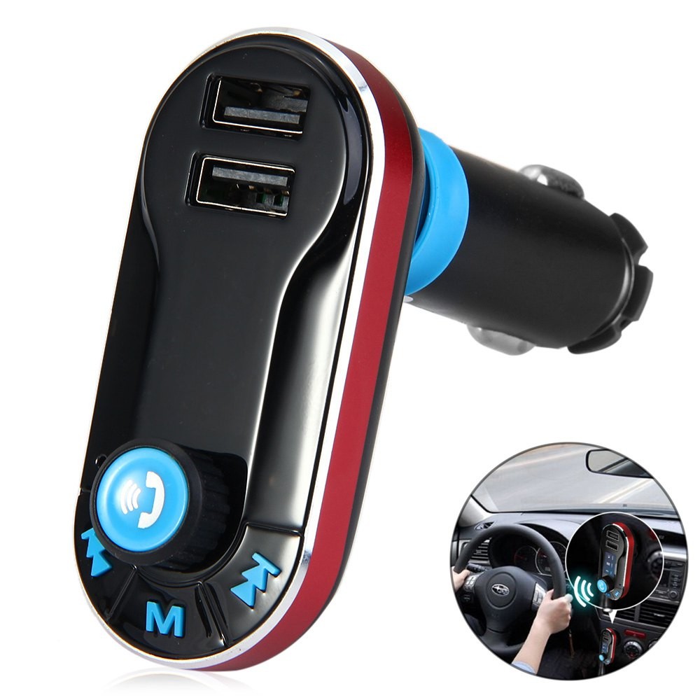 BT66 Bluetooth 2.1A Dual USB Car Charger Kit Handsfree Speakerphone MP3 Player FM Transmitter