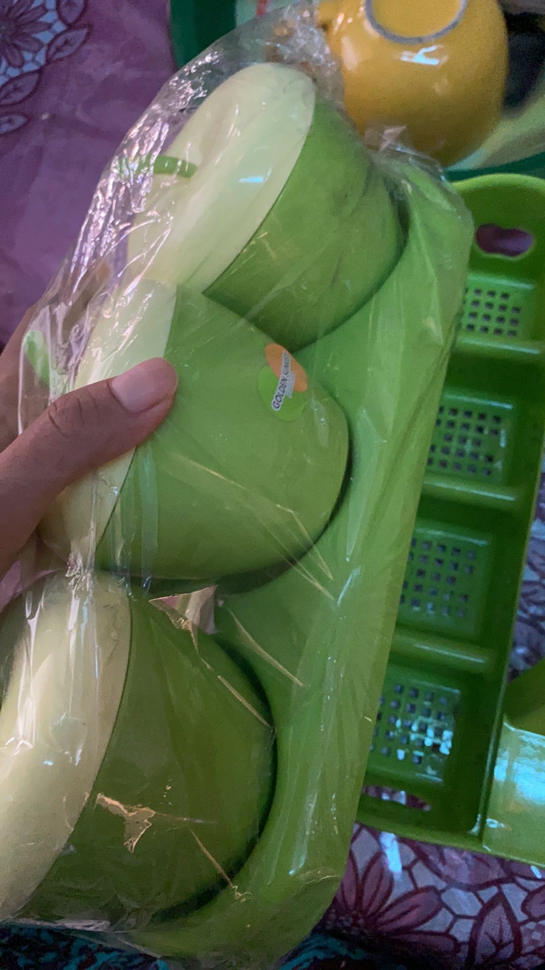 Tempat Bumbu Dapur Apel Set Isi 3 Tempat Garam Gula Golden Sunkist / Toples / Rak / Kitchen Set / Ga