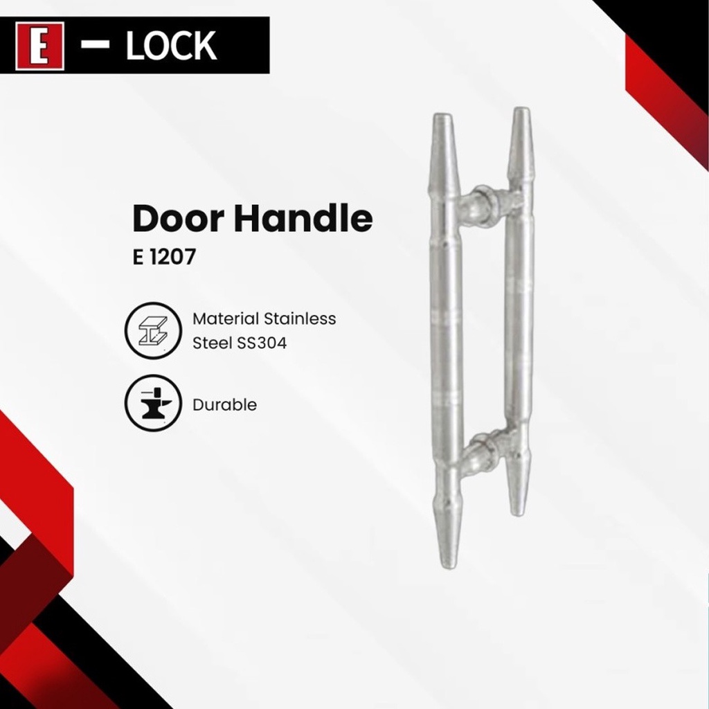 Gagang Handle Pintu Kaca / Kayu Europe Enchanting E1207 E lock
